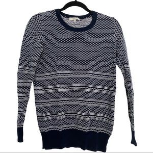 Madewell Patterned Navy Sweater Size XS EUC